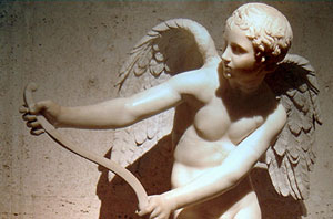 Cupid: Classical statue of Cupid with his bow