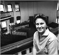 Harper Lee in the courthouse in Monroeville, Ala., May 1961