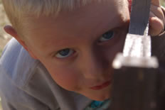 Imge a boy hiding