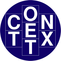 A circle with the letters to spell “context” all mixed up within the circle