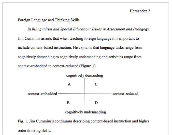 Example of paper using MLA rules