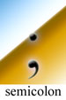 Image of semicolons.