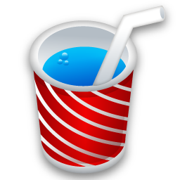 An image of a fountain drink with a straw in it.