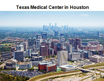 Aerial view of the Texas Medical Center in Houston