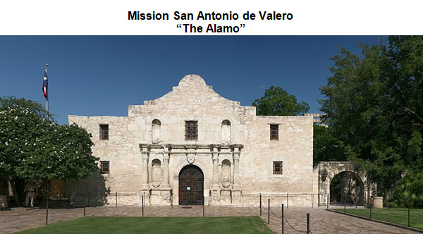 Image of the entrance of the Alamo