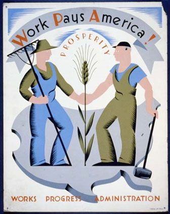 Poster advertising Works Progress Administration