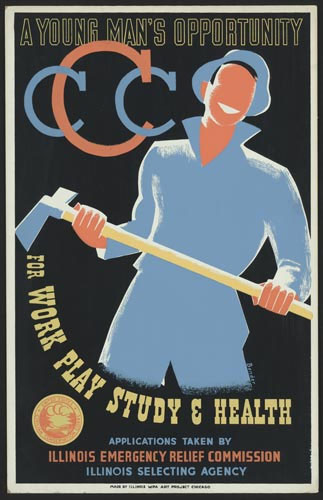 Poster advertising Civilian Conservation Corp