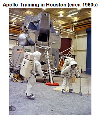 Image of astronauts training for Apollo 11