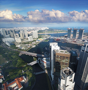 Photo of the metropolitan Marina Bay in Singapore.