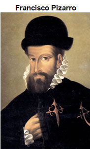 Painting of the fourteenth Inca emperor, Atahualpa