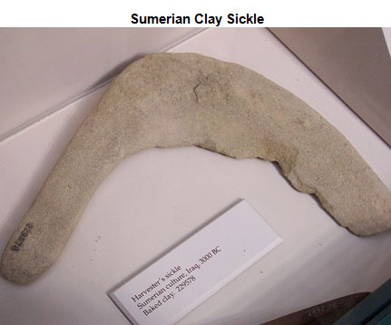 Image of a clay sickle