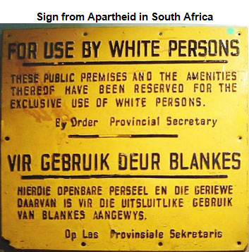 Image of a sign titled, 'For Use By White Persons'