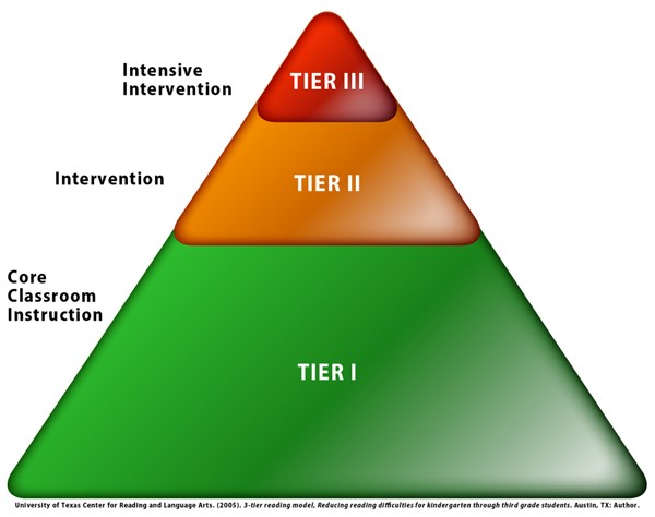 TSLP graphic showing 3 tiers of intervention