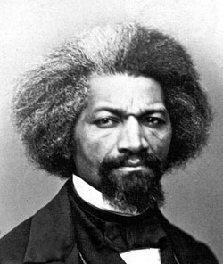 A photograph portrait of 19th century African American activist and statesman Frederick Douglass
