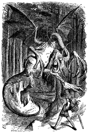 The Jabberwock, as illustrated by John Tenniel