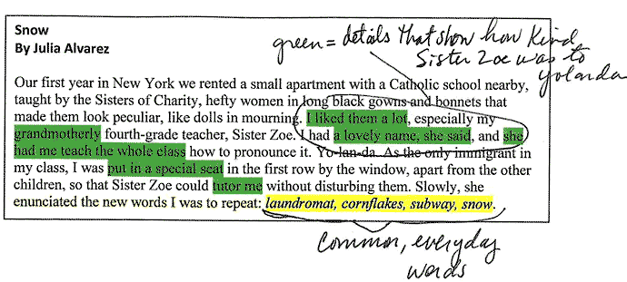 Image of highlighted text
