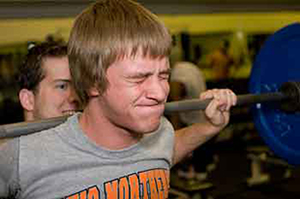 Image of student weightlifting