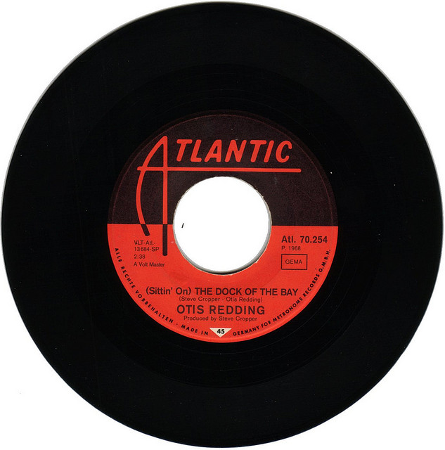 A photograph of an original Otis Redding vinyl .45