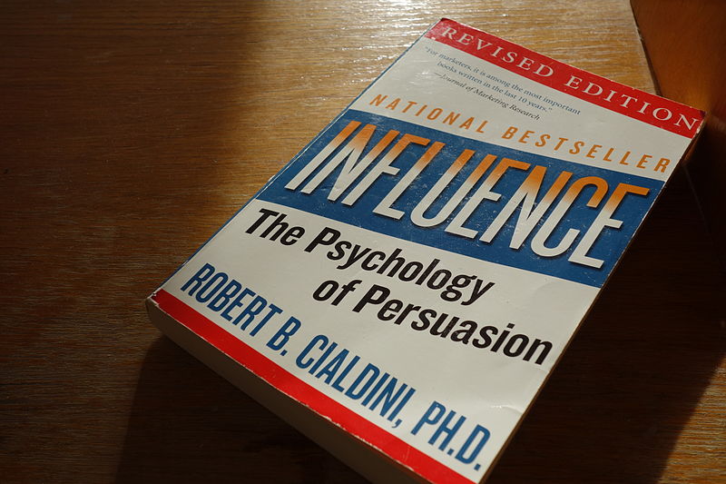A photograph of the book: Influence: The Psychology of Persuasion