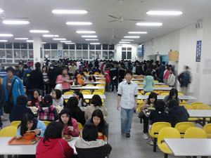 A school cafeteria in Shanghai, China