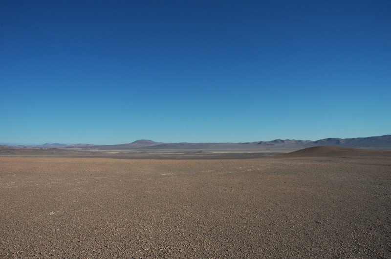A photograph of the bleak, dry Atacama Desert