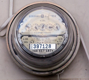 A photograph of an electrical meter.