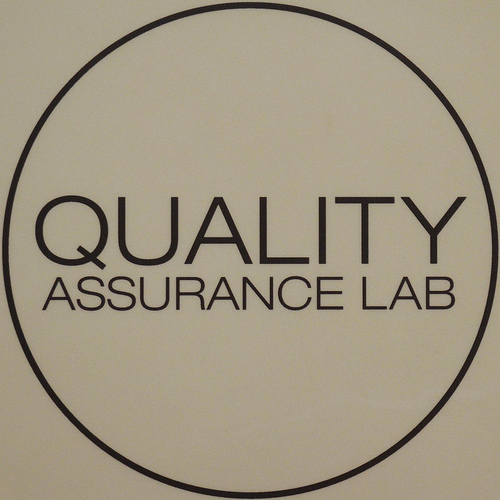 An image of a label that reads “Quality Assurance Lab.”