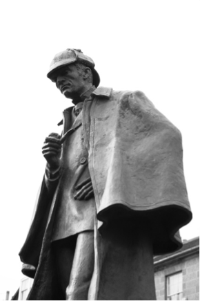 Statue of Sherlock Holmes in Edinburgh.