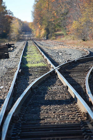 Image of train tracks.