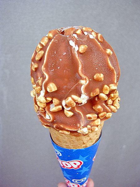 A photograph of a “Tip Top” ice cream cone.