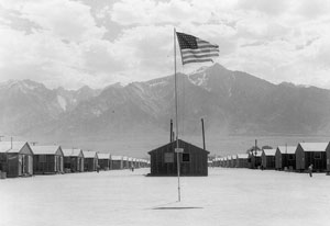 A photograph of Japanese-American internment center 3, Manzanar, California.