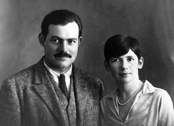 A photograph of Ernest Hemingway and his wife Pauline taken in 1927