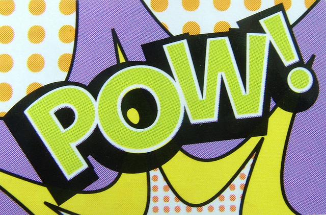 An image of the word/sound POW!