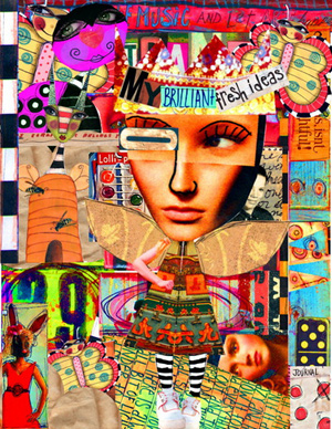 A photographic collage titled “My Brilliant, Fresh Ideas.” There are numerous photos of people and other graphics.