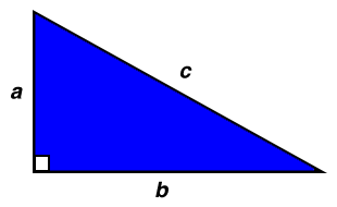 Image is of a right triangle.