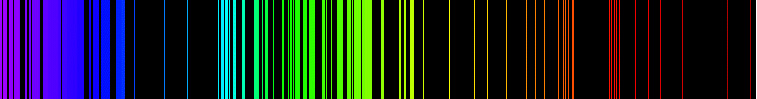 emission spectra pattern of bright colored lines